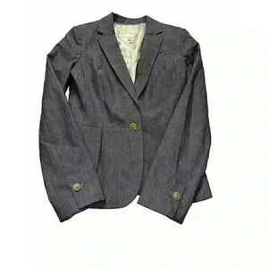 Banana Republic Women's Gray Stretch Blazer Single Button Size 4‎